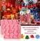 Christmas Chocolate Molds, 2 Pack Candy Molds Made of Silicone Cookies that don't stick Baking Trays with Christmas Elements for Making Gifts and Decorating Parties (Pink)